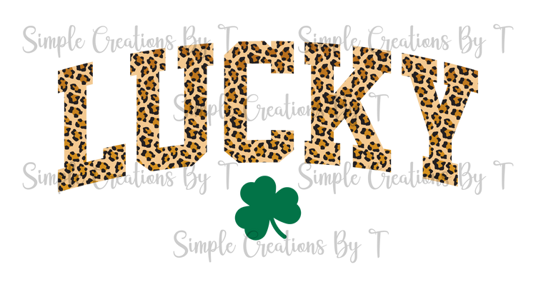 Lucky with 4 Leaf Clover - PNG Digital File (4 Designs)