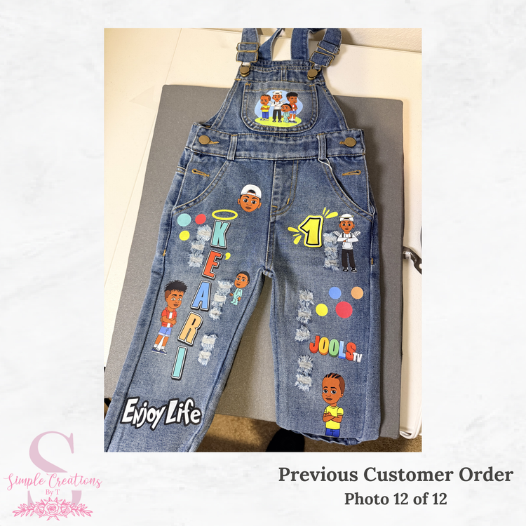 Custom Birthday Infant/Toddler Denim Overalls