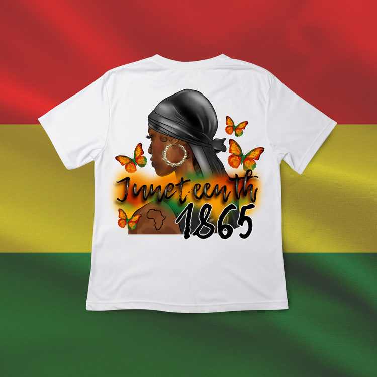 Juneteenth Woman Airbrush Short Sleeve T-Shirt