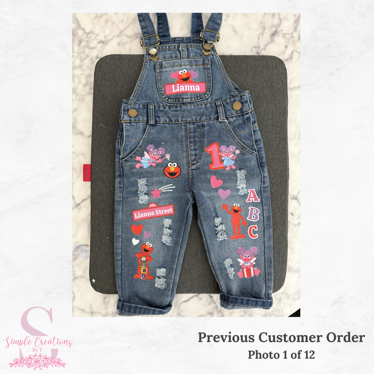 Custom Birthday Infant/Toddler Denim Overalls