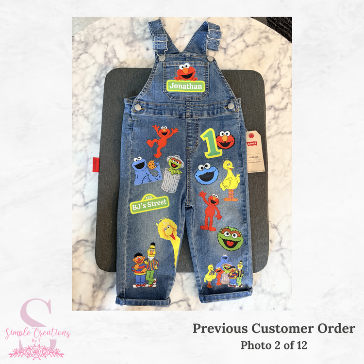 Custom Birthday Infant/Toddler Denim Overalls