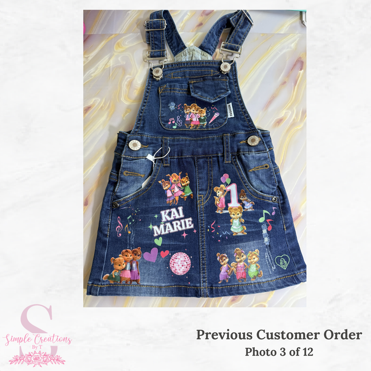 Custom Birthday Infant/Toddler Denim Overalls