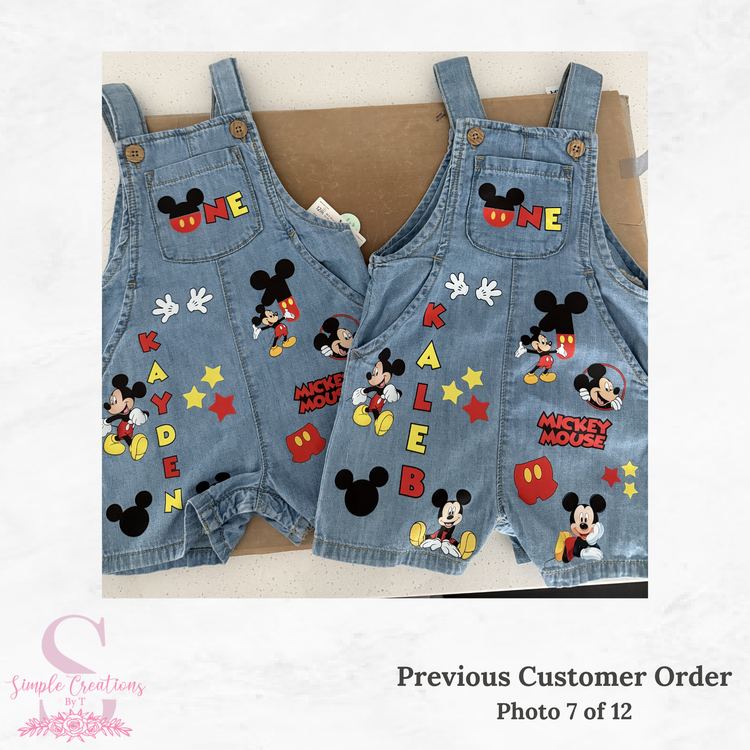 Custom Birthday Infant/Toddler Denim Overalls