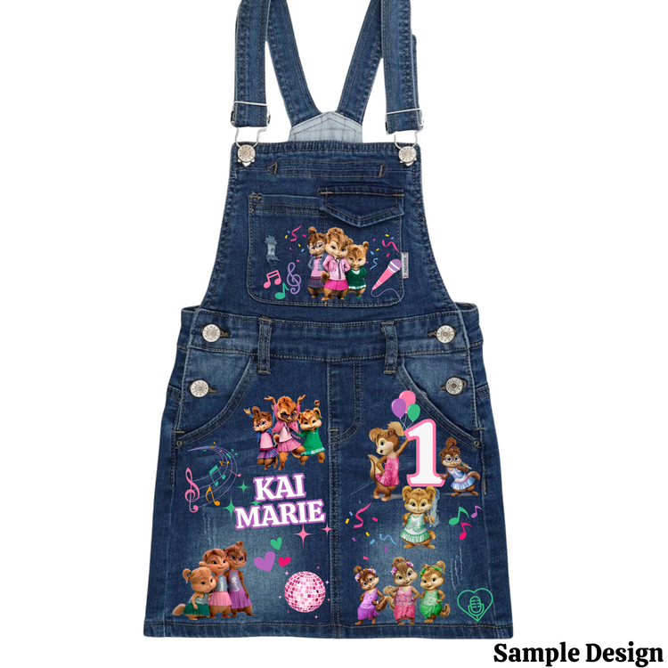 Custom Birthday Infant/Toddler Denim Overalls