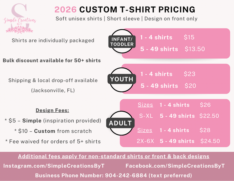 Birthday Family Shirts (Please read description)