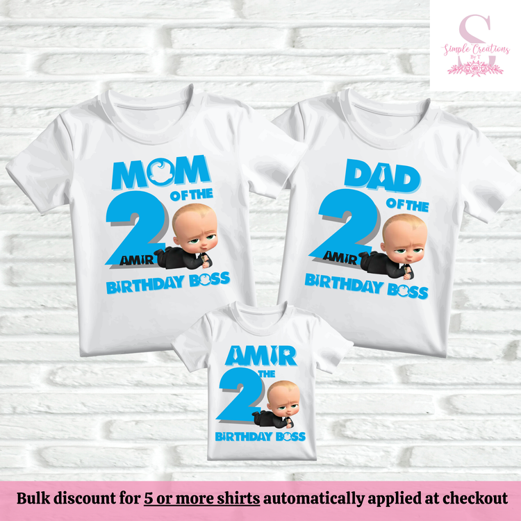 Boss Baby-Inspired Family Birthday Shirts | Semi-Custom Character & Age