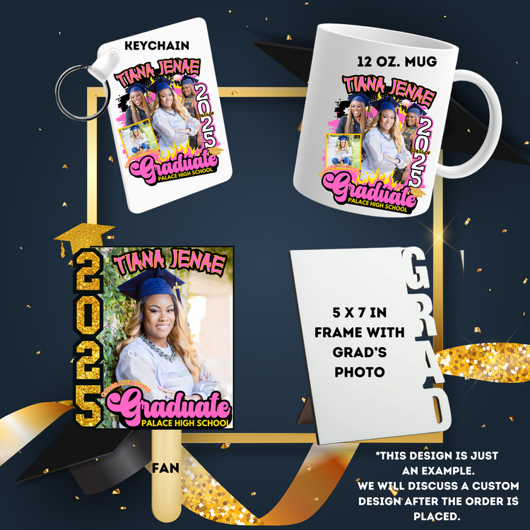 2025 Custom Graduation Accessories (Mugs, Keychains, Frames & Fans)