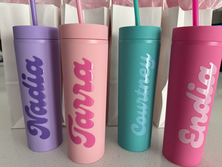 Monogram Monochromatic Matte 16 oz Skinny Tumbler