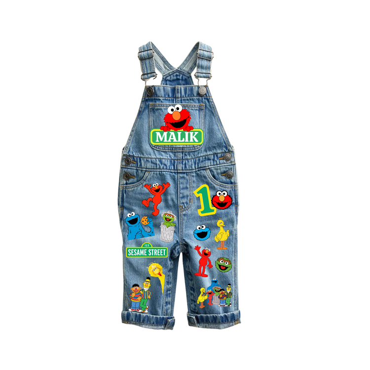 Custom Birthday Infant/Toddler Denim Overalls