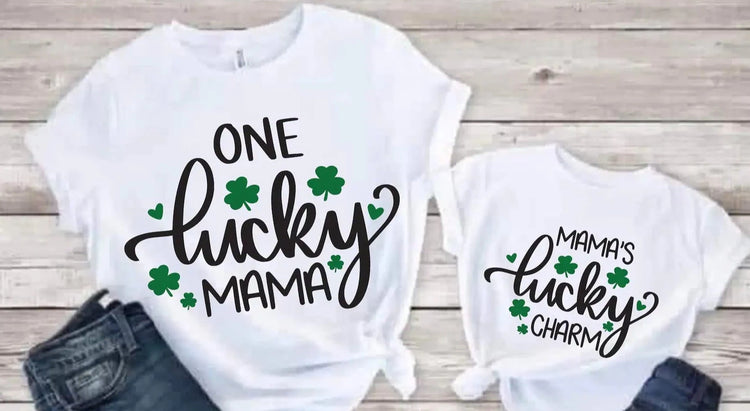 One Lucky Mom & Kids Matching Shirts (Must purchase separately)