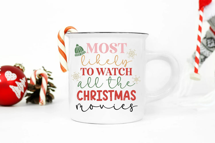 12 oz Christmas Mugs