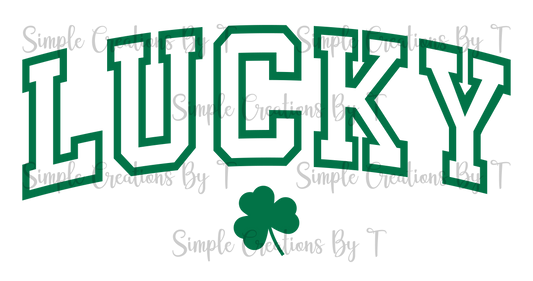 Lucky with 4 Leaf Clover - PNG Digital File (4 Designs)