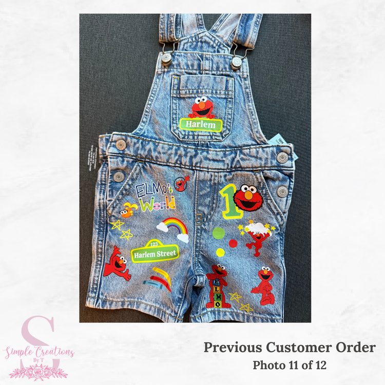 Custom Birthday Infant/Toddler Denim Overalls