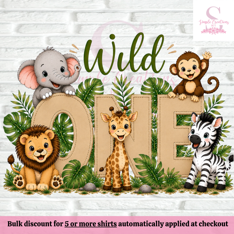 Wild One Beige First Birthday Family Shirts | Semi-Custom Family Name & Age Shirts
