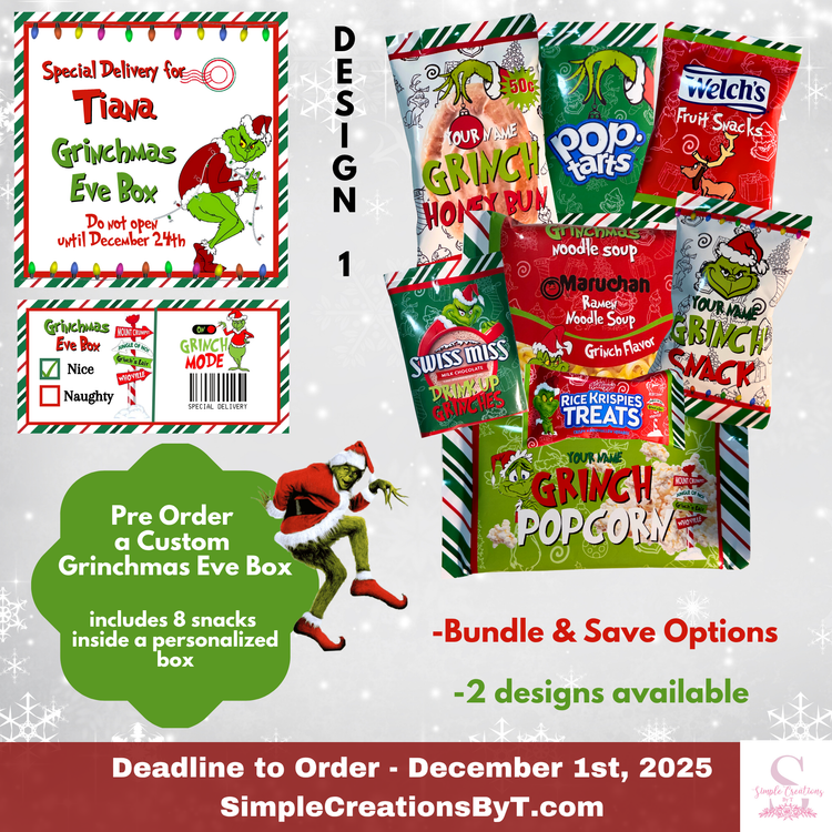 Grinchmas Eve (8 items) Box Design 1 - Preorder until December 1st
