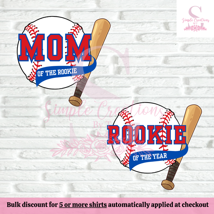Rookie of the Year First Birthday Family Shirts | Semi-Custom Family Name & Age Shirts