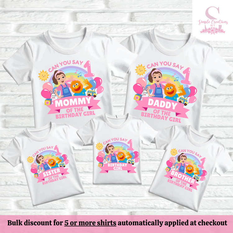 Can You Say One Ms Rachel Birthday Family Shirts | Semi-Custom Family Name & Age Shirts