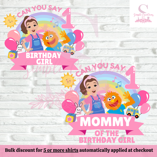 Can You Say One Ms Rachel Birthday Family Shirts | Semi-Custom Family Name & Age Shirts