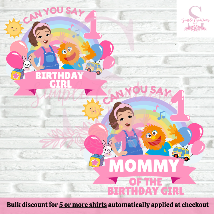 Can You Say One Ms Rachel Birthday Family Shirts | Semi-Custom Family Name & Age Shirts