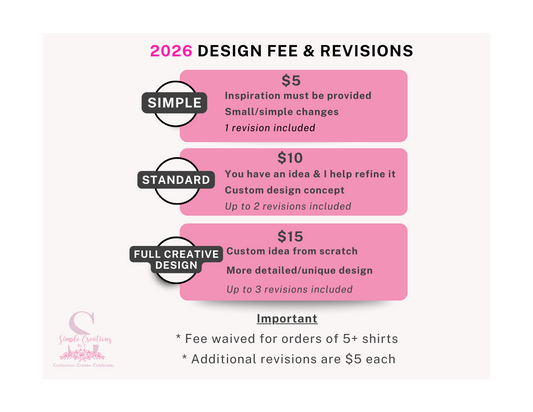 Custom T-Shirt Order Request & Design Fee