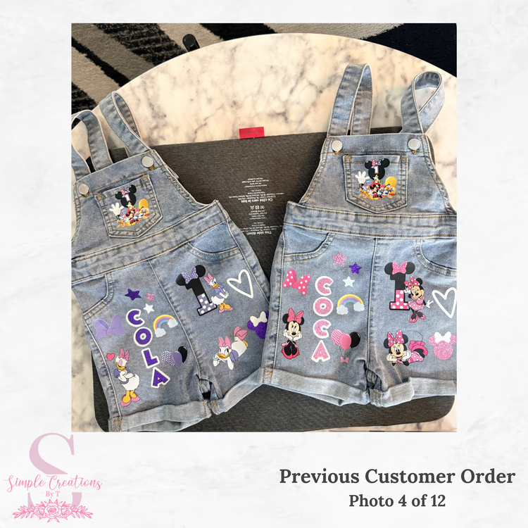 Custom Birthday Infant/Toddler Denim Overalls