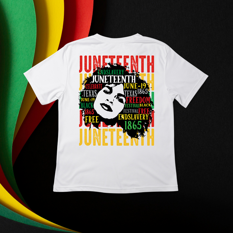 Juneteenth Woman with Afro Short Sleeve T-Shirt