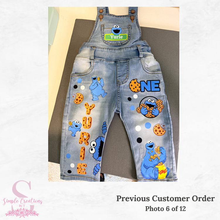 Custom Birthday Infant/Toddler Denim Overalls