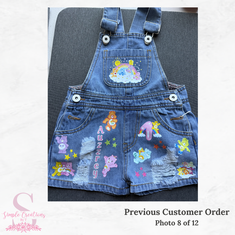 Custom Birthday Infant/Toddler Denim Overalls