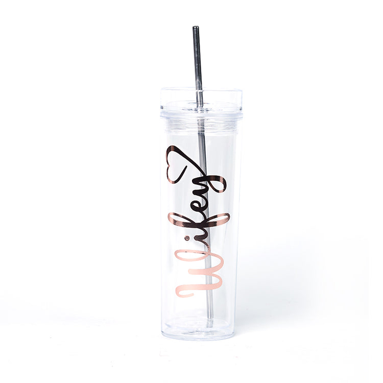 Wifey Skinny Tumbler - Rose Gold