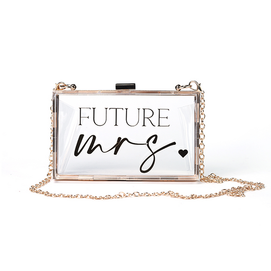 Future Mrs. Acrylic Clutch - Clear